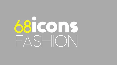 68 fashion icons Stock After Effects