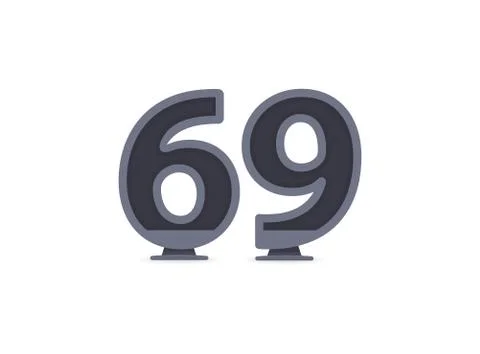 68 vector number design. For logo, brand label, design elements, corporate id 스톡 일러스트