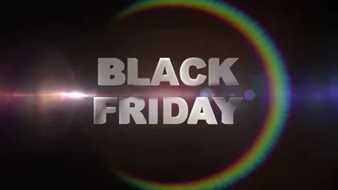 69 Animation Text Neon and Lens Flare Effect Black Friday v4 스톡 동영상 136573905