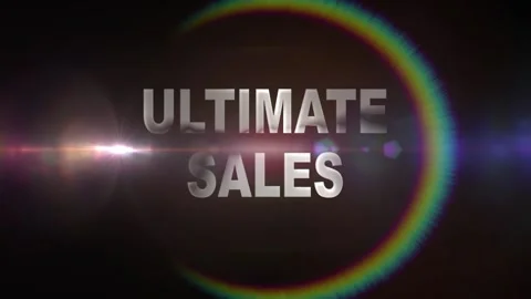 69 Animation Text Neon and Lens Flare Effect Ultimate Sales v2 Stock-Footage 136576306