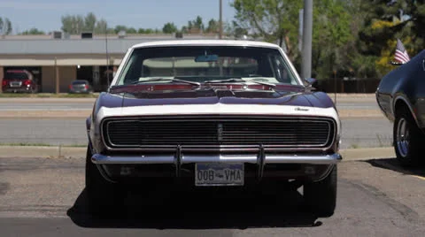 69 Camaro SS Full Frontal Stock Footage 25239795