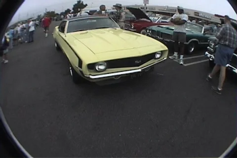 69 camaro yellow Stock Footage 366873