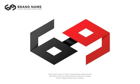 69 Glasses Logo Stock-Illustration