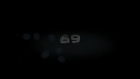 69 title metal text on black alpha channel background Stock Footage 295817407