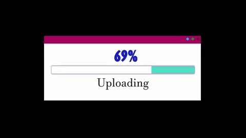 69% Uploading progress. Illustrazione stock