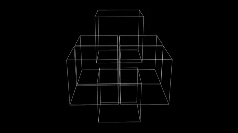 6cubes spin Stock Footage 8560842