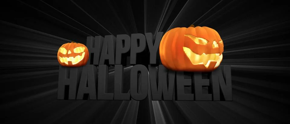 6dhalloweenfontbold Stock Illustration