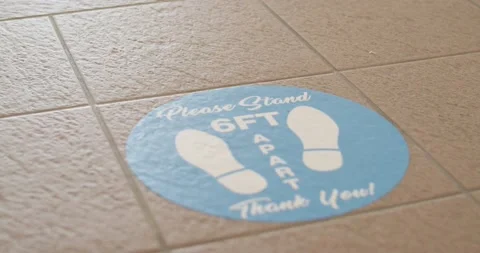 6ft social distancing rule Stock Footage 146505243