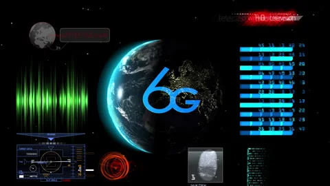 6G Cellular Technology. Visualization Stock Footage 318269684