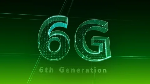 6G Digital Network technology 6th generation mobile communication 1 F2 green Stock Footage 130157144