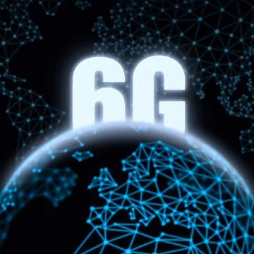 6g LTE mobile web, global WiFi connection telecommunication network, Internet Stock Illustration