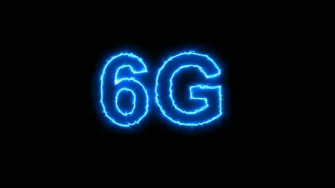 6G Network Internet Mobile Wireless communication concept with glow. Stock Footage 143228679