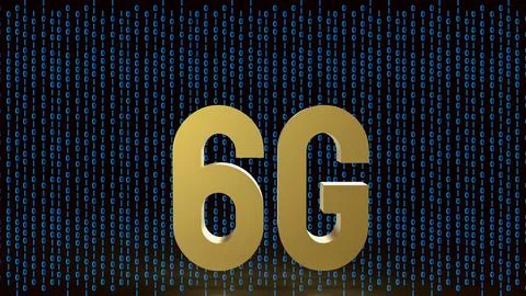 The 6G Technology on Digital background for Technology concept 3d Rendering. Stock Illustration
