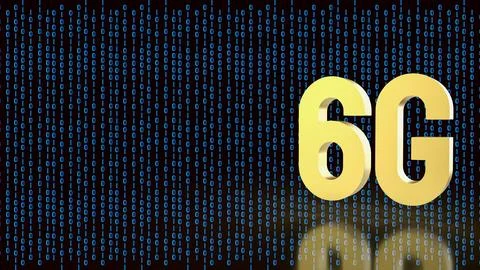 The 6G Technology on Digital background for Technology concept 3d Rendering. Stock Illustration