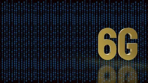 The 6G Technology on Digital background for Technology concept 3d Rendering. Stock Photos