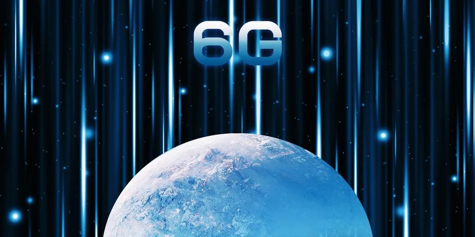 6G technology network, high speed mobile internet Concept of communication an Stock Illustration