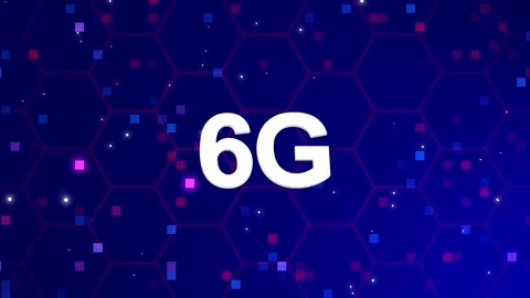 6G text animation with background Stock-Footage 260209681