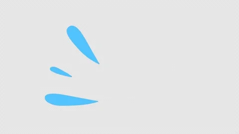 6Hand drawn sketch of flying liquid splash water drop video frame isolated on tr Stock Footage 342090499
