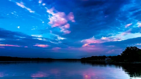 6K Clouds During Blue Hour Sunset - Timelapse 動画素材 93437074