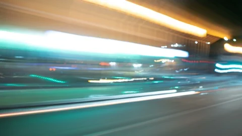 6K Driving Hyperlapse Side View VJ Loop Stock Footage 107004070