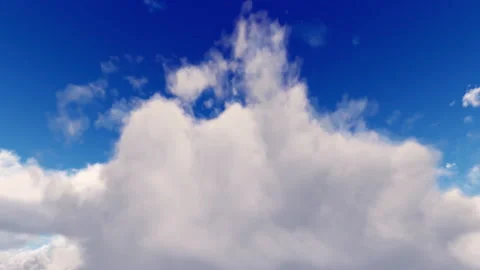 6k epic dramatic cinematic blue sky white storm clouds time lapse seamless loop Видео 170493014