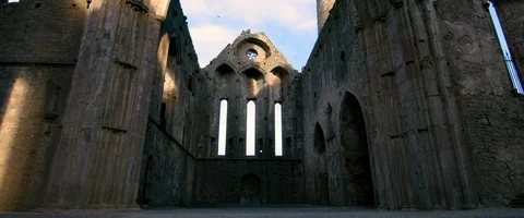 6K - Inside an Abandoned Castle in Ireland Stock Footage 123379267
