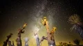 6K Joshua Tree Milky Way Time Lapse Dolly Shot of Mojave Desert Night Sky 4k or 4k+ Resolution