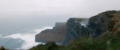 6K - Looking Out Over the Coast in Ireland Stock Footage 123379769