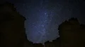 6K Milky Way and Draconids Meteor Shower Time Lapse Over Rocky Canyon 4k or 4k+ Resolution