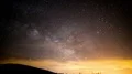 6K Milky Way Galaxy in Spring Sky Time Lapse Stars and City Lights 4k or 4k+ Resolution