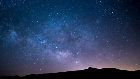 6K Milky Way Galaxy in Spring Sky Time L... | Stock Video | Pond5