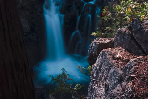 6k Motion Timelapse - Waterfall Reveal in Adirondacks Stock Footage 165692978