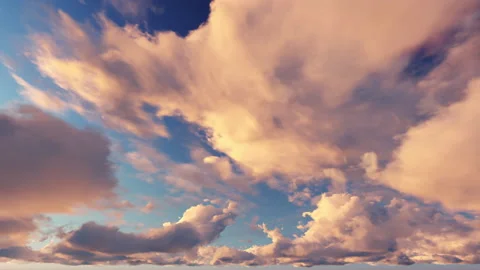 6K Orange red sky clouds at dusk sunset time lapse seamless loop Видео 170494337