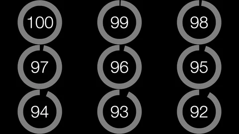 6K Pie Chart Grey with Numbers from 0 to 100 Percent Stock-Footage 120394465