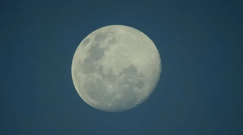 6K R3D - Full Moon in clear blue sky, supermoon. Africa lunar night sky ultrahd Stock Footage 54822295