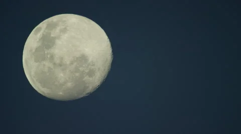 6K R3D - Full Moon in clear blue sky, supermoon. Africa lunar night sky ultrahd Stock Footage 54829331