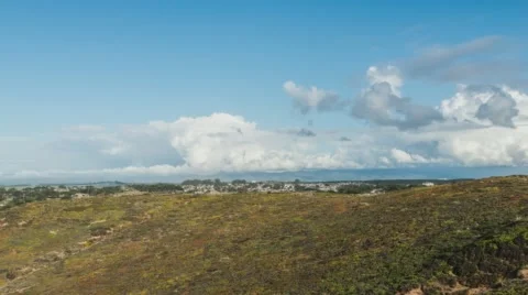 6K Storm Clouds Gather Over Town Stock Footage 62783176
