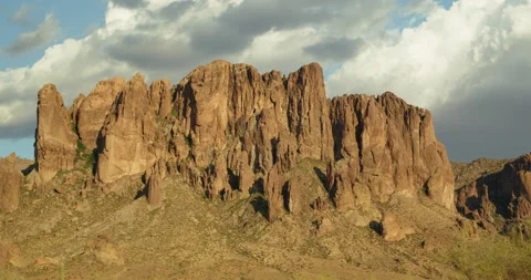 6K Superstition Mountain - medium shot Stock Footage 201037871