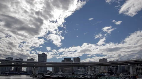 6K Time Lapse - Sky in Tokyo Stockbeeldmateriaal 62551025
