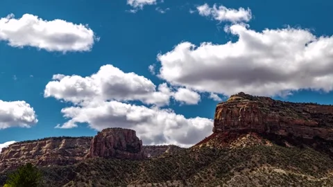 6K Timelapse of Clouds over the Colorado National Monument Video stock 328768638