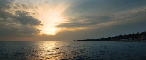 6K - Timelapse of Sunset Over the Ocean in Key West, Florida Stock Footage 125974808