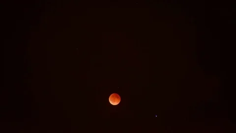 6K Total Lunar Eclipse Time Lapse Telescope Astrophotography Stock Footage 72794735