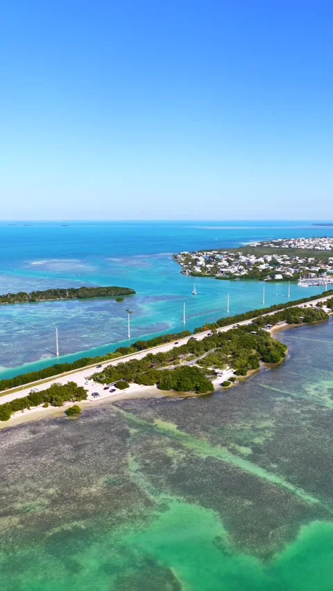 6k vertical panorama Islamorada Florida Keys Stock Footage 325223315