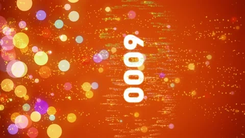 6k Vertical Video Counter on reaching subscribers, likes and etc. Video stock 135172261