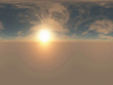 6k VR 360 degree Panoramic Sky and Clouds at sunset. ready for use in 3D Vídeos de archivo 71313209