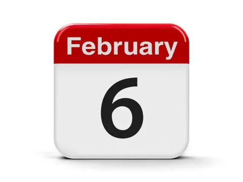 6th February Stock Illustration