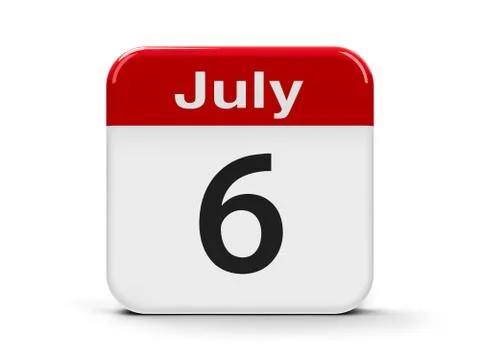 6th July Illustrazione stock