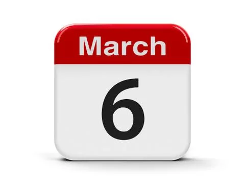 6th March Stock Illustration
