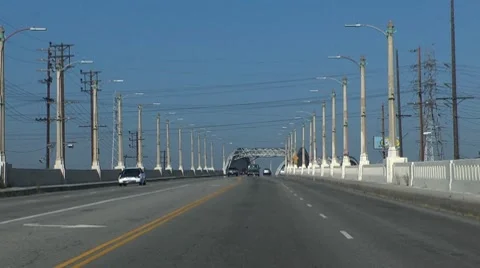 6th street bridge LA CA Stock-Footage 7729808