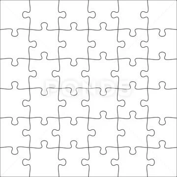 3x3 jigsaw puzzle blank template background light Vector Image